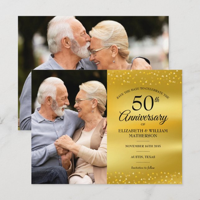 Carte de sauvegarde '50e anniversaire' en feuille  (Devant / Derrière)