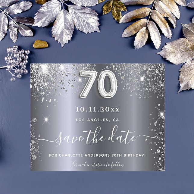 Carte de sauvegarde à la date anniversaire 70 ans  (Créateur téléchargé)