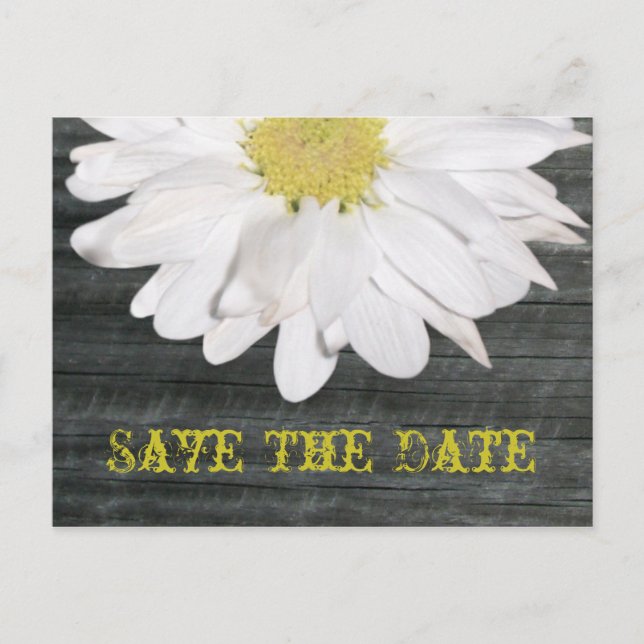 Carte de sauvegarde de date - Daisy & Barnwood (Devant)