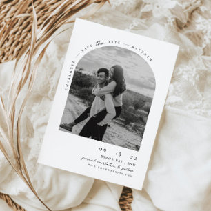 Carte de sauvegarde de date d'arch moderne minimal