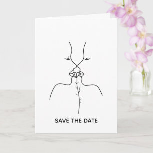 Carte de sauvegarde de date d'art de ligne minimal
