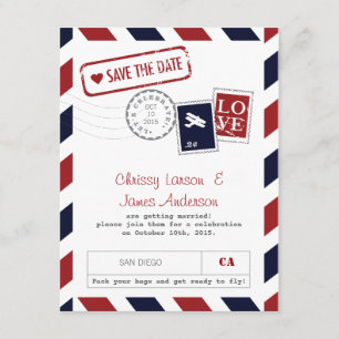 Carte de sauvegarde de date de célébration par avi