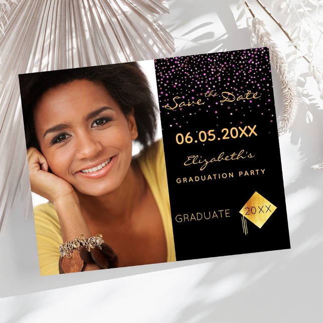 Carte de sauvegarde de date de fête de graduation  (Créateur téléchargé)