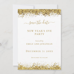 Carte de sauvegarde de date de fête du Nouvel An p