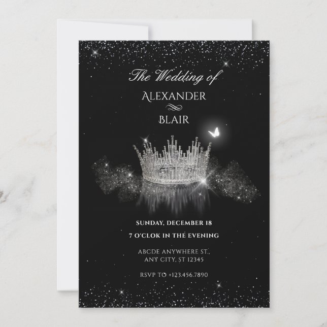 Carte de sauvegarde de date de la reine de la cour (Devant)