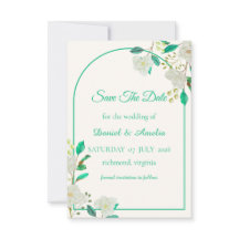 Carte de sauvegarde de date de mariage à arche de 