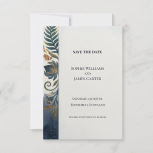 Carte de sauvegarde de date de mariage à bordure f