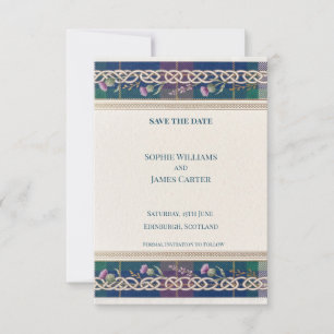 Carte de sauvegarde de date de mariage à motif de