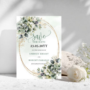 Carte de sauvegarde de date de mariage Bohème Mode