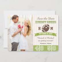 CARTE DE SAUVEGARDE DE DATE DE MARIAGE DE FOOTBALL