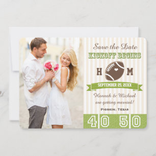 CARTE DE SAUVEGARDE DE DATE DE MARIAGE DE FOOTBALL