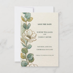Carte de sauvegarde de date de mariage Eucalyptus 