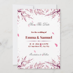 Carte de sauvegarde de date de mariage Fleur de ce
