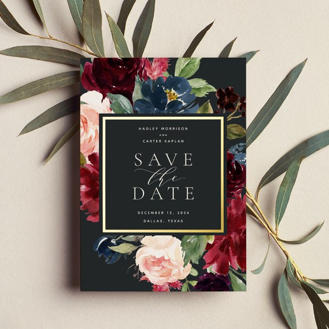 Carte de sauvegarde de date de mariage Radiant Blo (Créateur téléchargé)