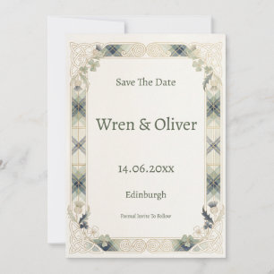 Carte de sauvegarde de date de mariage Shamrock Th