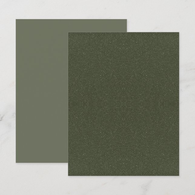 Carte de sauvegarde de date de mousse verte - Pers (Devant / Derrière)