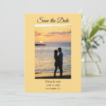 Carte de sauvegarde de date jaune orange photo mod