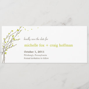 Carte de sauvegarde de date - Lime Branches en fle