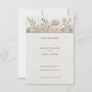 Carte de sauvegarde de date minimale de fleur sauv