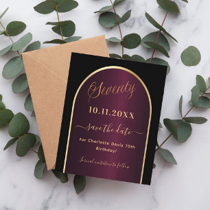 Carte de sauvegarde de date pour 70e anniversaire
