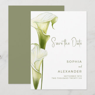 Carte de sauvegarde de date pour un mariage modern