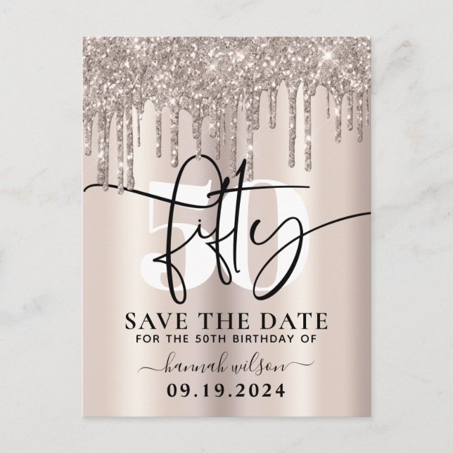 Carte de sauvegarde de la fête d'anniversaire à pa (Devant)