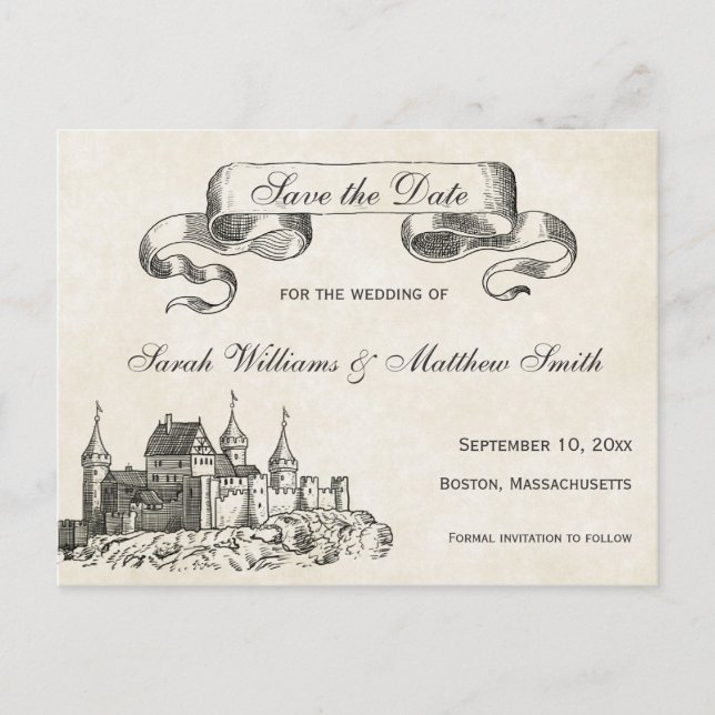 Carte de sauvegarde de mariage de conte de fées (Devant)