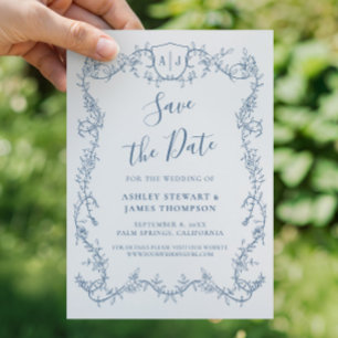 Carte de sauvegarde de mariage en acier bleu de Ro
