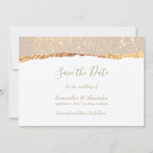 Carte de sauvegarde de mariage en marbre pailleté
