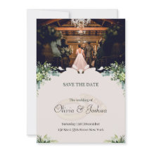 Carte de sauvegarde de mariage rustique intérieur