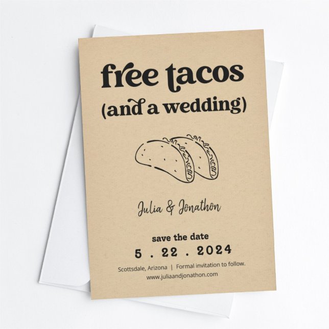 Carte de sauvegarde drôle de tacos gratuits (Créateur téléchargé)