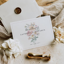Carte de Save the Date de bouquet de mariage - Fle