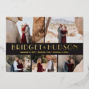Carte de Save The Date de mariage Luxe Collage FOI