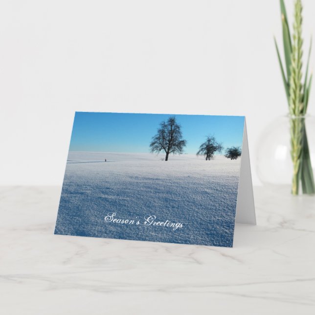 Carte de scène d'hiver Bonnes Fêtes (Devant)