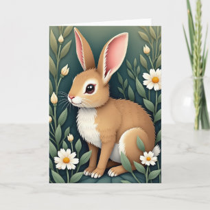 Carte de scène florale Fawn Friend