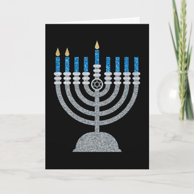 Carte de scintillement de la 2e nuit de Hanukkah (Devant)