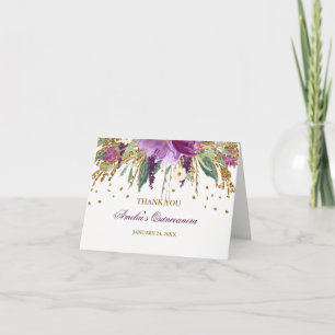 Carte de scintillement de Quinceanera d'améthyste