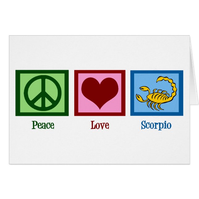Carte de score Peace Love (Devant horizontal)