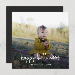 Carte de script moderne tendance Halloween Photo