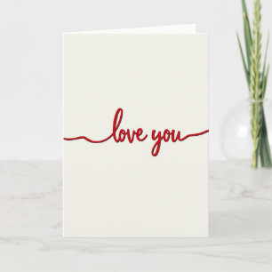 Carte de script Red Love You