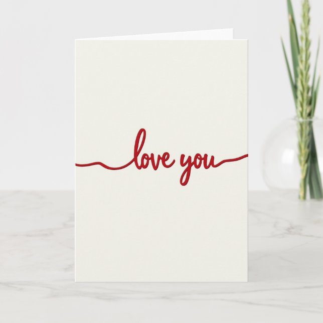 Carte de script Red Love You (Devant)