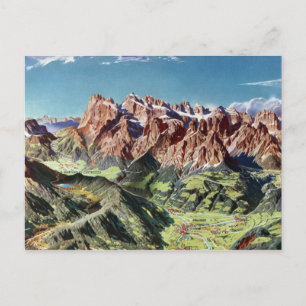 Carte de secours des Dolomites vintages Italie