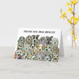 Carte de Secourt de chien Merci