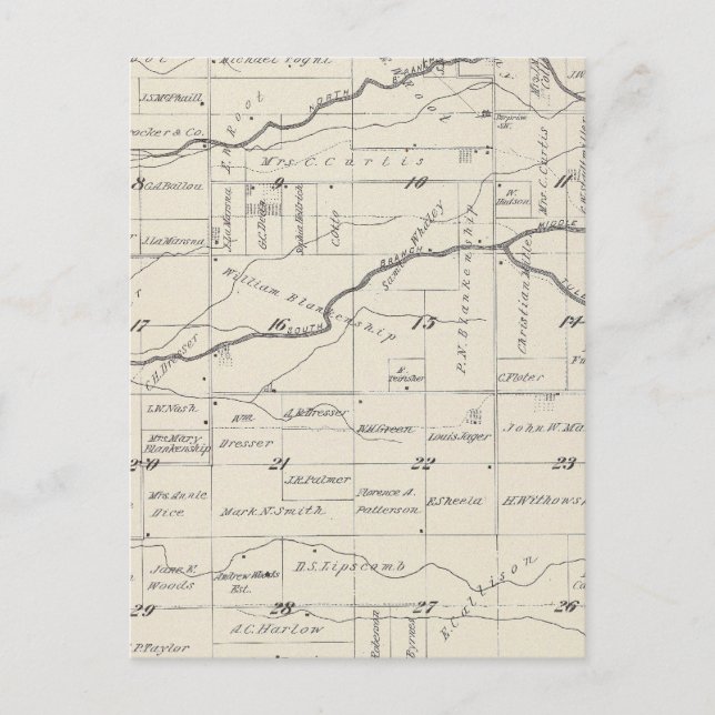 Carte de section du comté de T21S R25E Tulare (Devant)