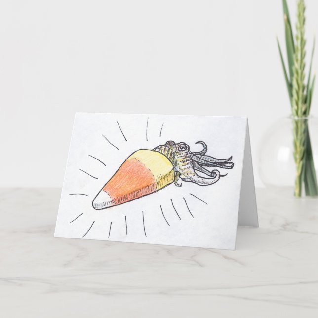 Carte de seiches de "Cuttlecorn" Halloween (Devant)