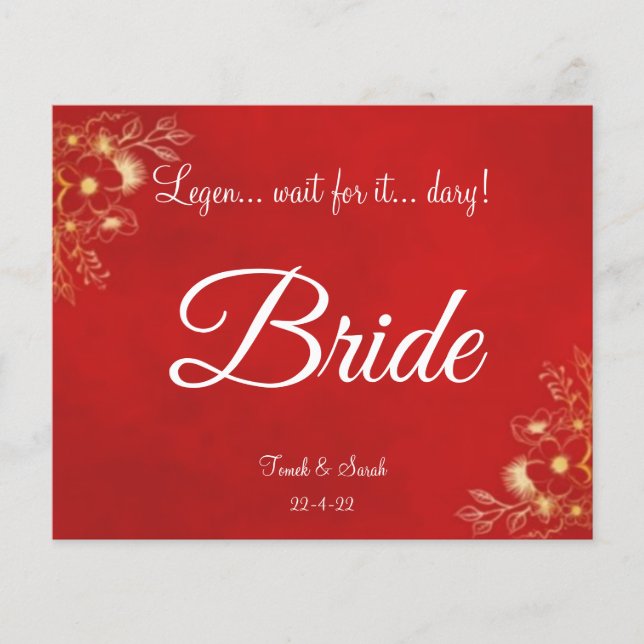 Carte de séjour plat bordeaux avec menu bilingue (Devant)