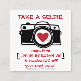 Carte de Selfie de remise - carte photo - remises