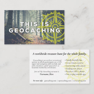 Carte De Sentier Géocaching Avec Informations Pour