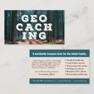 Carte De Sentier Géocaching Avec Informations Pour