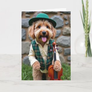 Carte de sérénade pour chien élégant